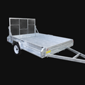 1.4T 8x6 Box Trailer with Mesh Ramp